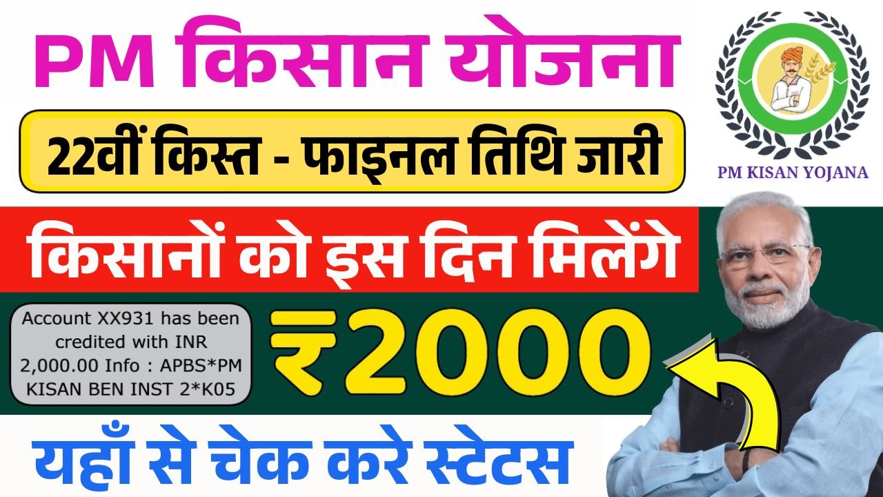 PM Kisan 22th Installment Date Out 2026